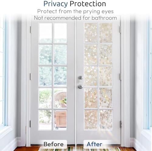 rabbitgoo Window Privacy Film, Decorative Rainbow Clings, 11.8" x 78.7" - Image 6