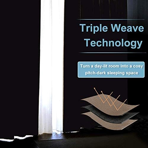 RYB HOME Blackout Room Divider Curtains for Apartment Bedroom Living Room - Image 6