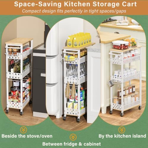 OKZEST Slim Laundry Room Organization Cart with Detergent Dispenser Holder - Image 6