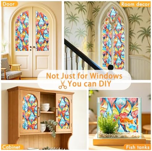 SOMWISE Frosted Window Privacy Film, Decorative Sun Heat Blocking, Anti UV - Image 6