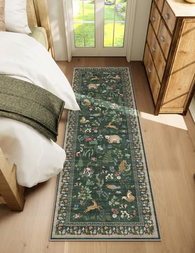 Washable Kitchen Rug Runners for Hallways: 2'6"x8' Bedroom Runner Rugs Non Slip Low Pile Soft Stain Resistant Floor Runenr Rug for Entryway Indoor Hallway Kitchen Laundry Room Beside Farmhouse - Image 6
