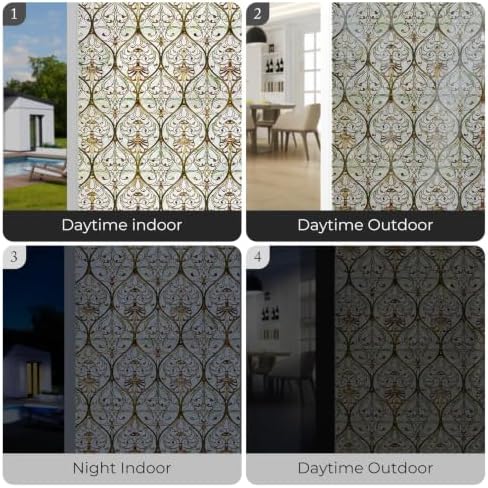 ADD.HERES Window Privacy Film, 3D Stained Glass Window Film, 17.3x47.2in - Image 6
