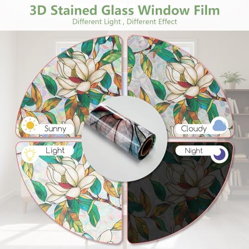 Kromapolis Window Privacy Film, Stained Glass Sticker, 29.5" x 78.7" - Image 7