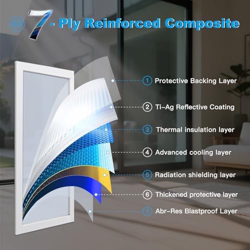 One Way Privacy Window Film with 3 Tools,Heat Control&UV Blocking Window Tint for Home,Premium PET Material Reflective Window Tint See Out Not in,Hurricane-Proof Film Bright Silver 17.5"x78.7" - Image 7