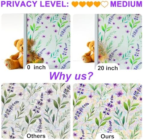 SOMWISE Rainbow Stained Glass Window Privacy Film,Heat Blocking Save Energy - Image 6