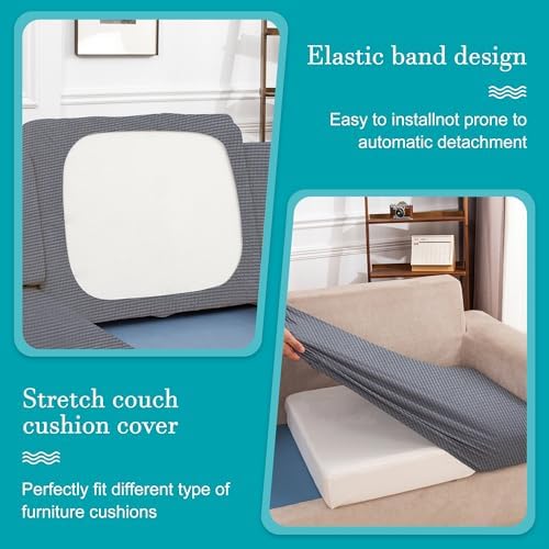 12 Pcs Outdoor Cushion Covers, Patio Sofa Cushion Covers Replacement - Image 6