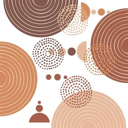 Boho Arch Wall Sticker Large Geometric Art Wall Decals Modern Wall Stickers Peel and Stick Brown Line Decals Abstract Sticker for Living Room Bedroom Office Decor - Image 7