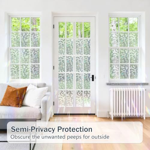 JAYONG Stained Glass Rainbow Window Privacy Film with Kit, 29.5'' x 196.8'' - Image 6