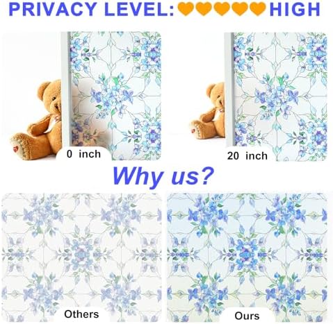 SOMWISE Frosted Window Privacy Film, Decorative Sun Heat Blocking, Anti UV - Image 6