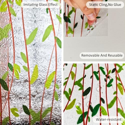 OHTMERU 3D Stained Glass Window Privacy Film Decorative Non-Adhesive - Image 7