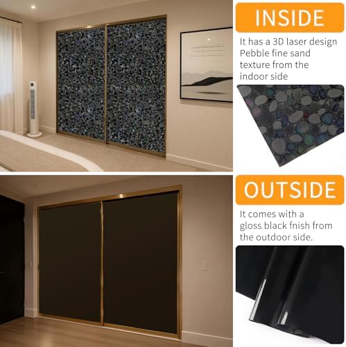 JAYONG Total Blackout Window Privacy Film with Tools, 17.5'' x 196.8'' - Image 6