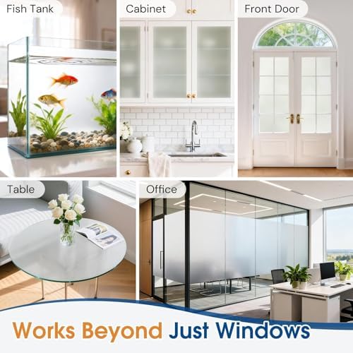 Homein Frosted Glass Window Privacy Film with Tools, Static Cling, Pure - Image 7