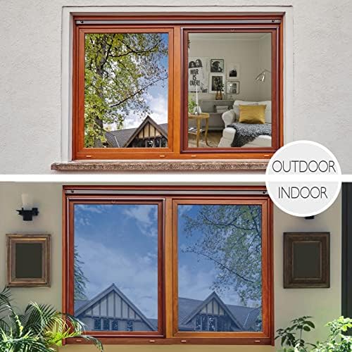 HIDBEA One Way Privacy Window Film,Heat Blocking, Blue,29.5in x 6.5ft - Image 7