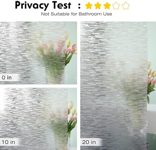 Volcanics Window Privacy Film with Installation Tools, Frosted Glass Window Film, Removable Window Clings for Home Office, Static Cling Opaque Stickers, UV Blocking 17.5 x 78.7 Inches - Image 6