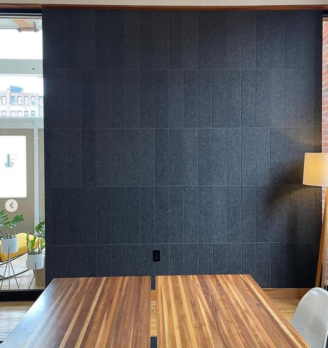 Shiplap Felt Wall Panels for Interior Wall Decor, Accent Wall Paneling for Bedroom Living Room & Office, Peel and Stick, Sound Absorbing – 24 Pack Felt Wall Tiles with Adhesive – Gray Black - Image 5