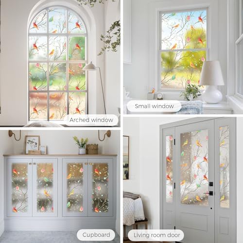 Coavas Stained Glass Window Privacy Film, Translucent 23.6x78.7 - Image 6