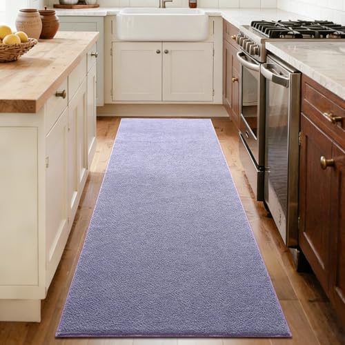 2x6 Purple/White Runner Rug Non-Slip Washable for Hallway Kitchen Bedroom - Image 7