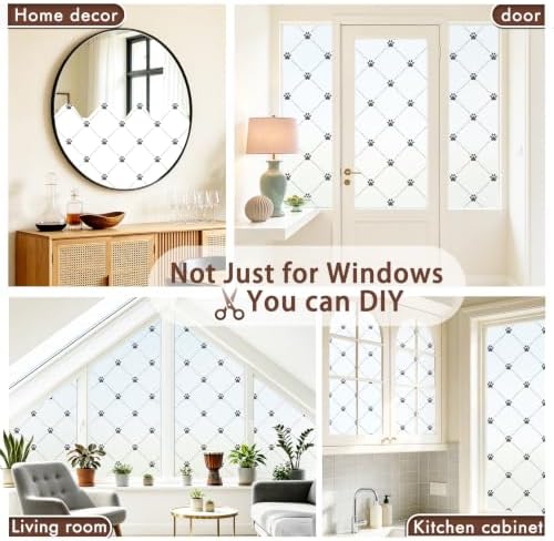 SOMWISE Frosted Window Privacy Film, Day and Night, Static Cling, 23.5X 78.5 - Image 6
