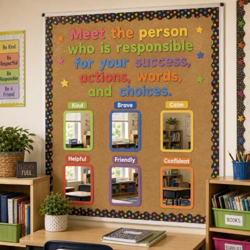 Dandat 10 Pcs 6x4 Shatter Proof Unbreakable Kids Mirrors, Warm Colors - Image 6