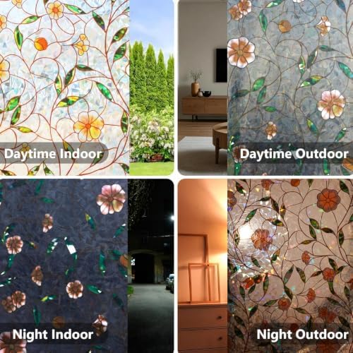 Window Privacy Film Stained Glass 35.4" x 157.4" Static Cling - Image 6