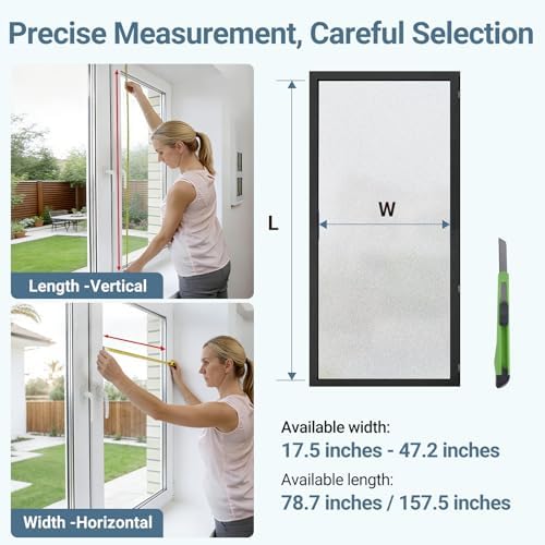Lovepea Pure Frosted Glass Window Film 24 Hours Two Way Privacy Protection - Image 7