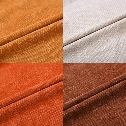 Set of 4 Soft Textured Decorative Throw Pillow Covers 18x18 Inch Cozy Farmhouse Cushion Cover Square Accent Pillow Cases for Bed Couch Sofa Living Room, Beige Rust Orange - Image 7