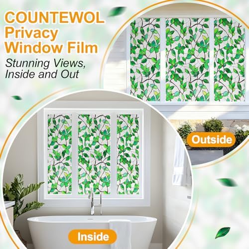 Frosted Privacy Window Film Static Cling Decorative Glass Film35.4x157in - Image 6