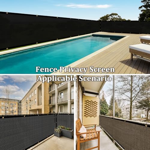 Shade&Beyond 4'x66' Dark Green Privacy Screen Fence Cover 170 GSM Fencing Mesh Fence Panel for Wall Garden Yard Backyard Indoor Outdoor Home Decoration - Image 6