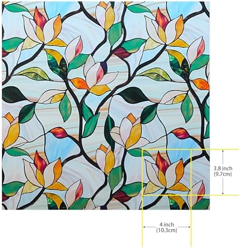 DKTIE 2nd Gen Frosted Glass Window Privacy Film Art Deco 23.6in X 118.1in - Image 6