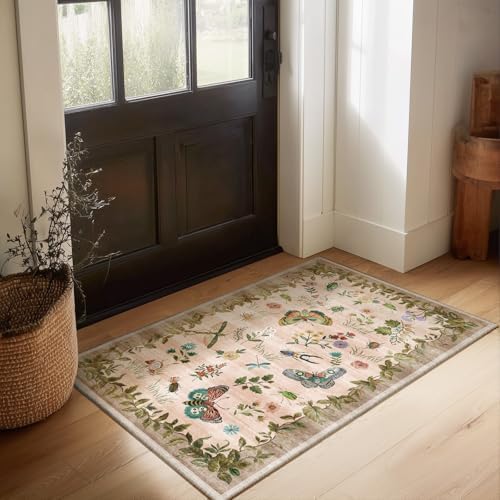 2x3 Washable Small Rugs for Entryway: Door Mat Indoor Entrance Throw Rug Non-Slip Low Pile Soft Kitchen Rug for Front Door Indoor Entrance Bedside Entry Kids Room - Image 6