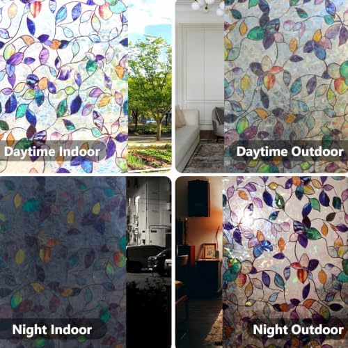 Stained Glass Window Privacy Film, Static Cling 17.5" x 78.7" - Image 6