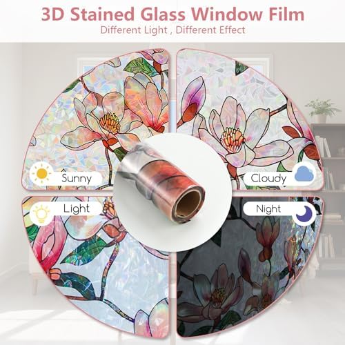 Kromapolis Window Privacy Film, Stained Glass Sticker, 23.6" x 157.4" - Image 6