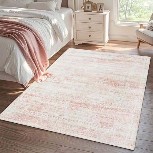 Pink Washable Rugs 6x9 Area Rugs for Living Room,Bedroom,Nursery,Carpet - Image 7