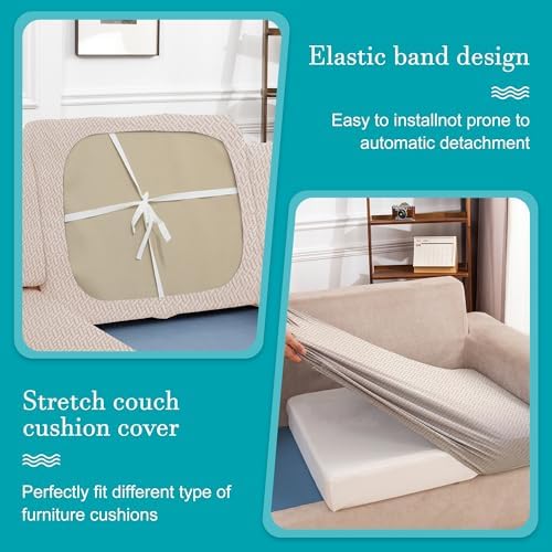 12 Pcs Outdoor Cushion Covers, Patio Sofa Cushion Covers Replacement - Image 6