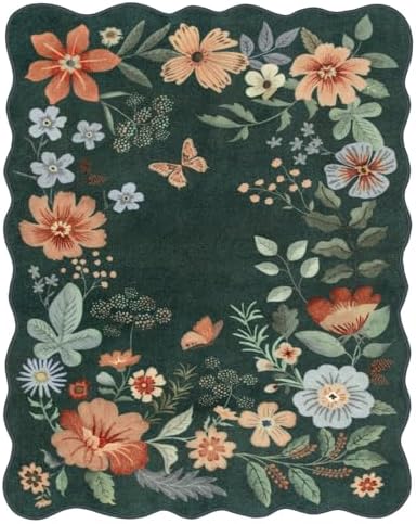 Lahome Floral 8x10 Area Rugs for Living Room, Soft Washable Bedroom Rug - Image 7