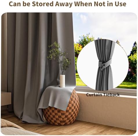 Ceiling Mount Room Divider Curtains,Track Sets for Room Separation,Grey - Image 6