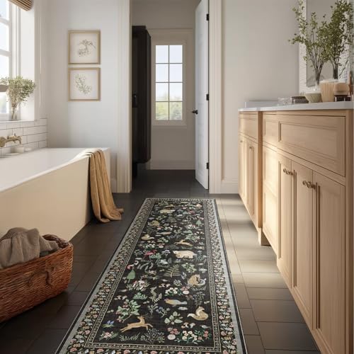 Machine Washable Kitchen Runner Rugs: 2'x6' Entryway Rug Non Slip Low Pile Stain Resistant Soft Carpet Runners for Hallways Indoor Kitchen Living Room Bedroom Farmhouse - Image 6