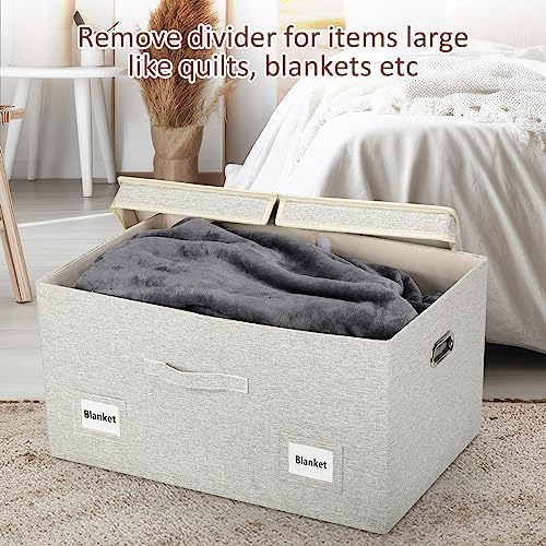 Storage Bins with Lids Fabric Closet Organizers Cubes Office Organization - Image 6