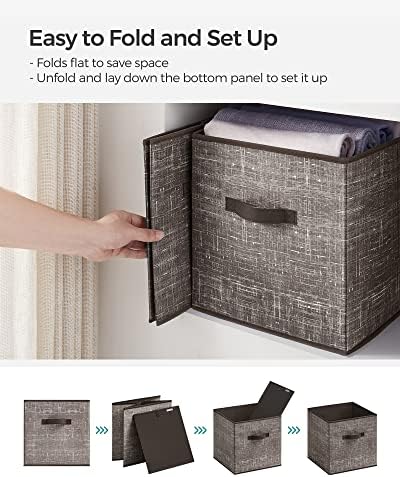 SONGMICS Storage Cubes, Set of 6, 13-Inch Foldable Closet Organizers - Image 6