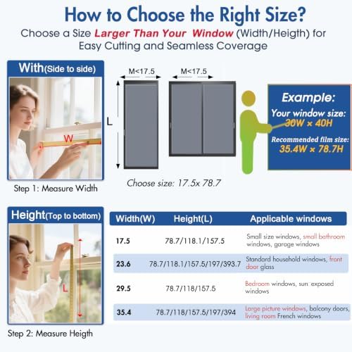 Coavas One Way Privacy Window Film with 3 Tools, Black 17.5"x 118.1" - Image 6