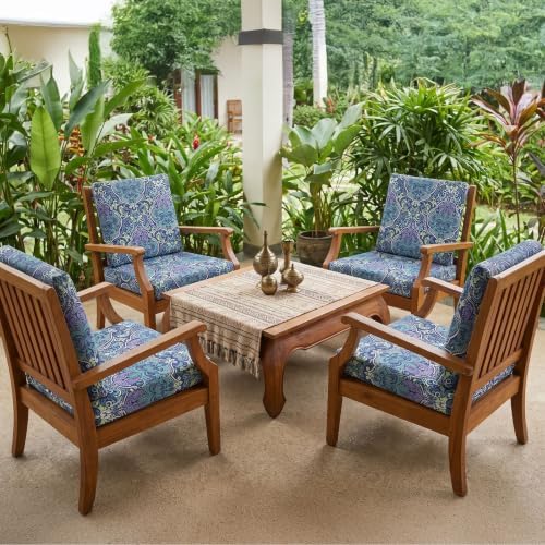 8Pcs Patio Cushion Covers Stretch Outdoor Furniture Protector Slipcovers - Image 6