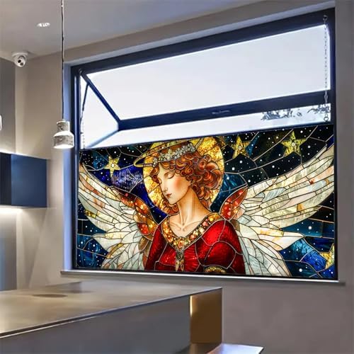 HOMETITUTE Angel Privacy Window Film 39.3x17.7 Inch PVC - Image 7