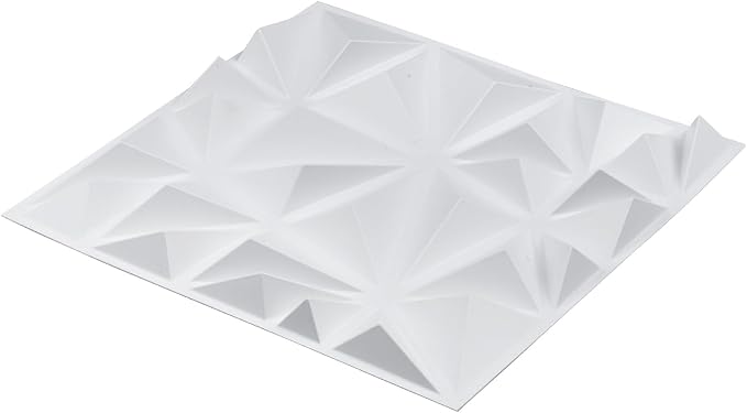VEVOR 3D Wall Panels, 33-Pack 11.81 x 11.81 in PVC Modern Art Minimalist Diamond Tiles, 32 Sq.Ft Coverage Accent Wall Panel, Interior Home Decor for Ceiling, Bedroom, Living & Gaming Room, Matte White - Image 11