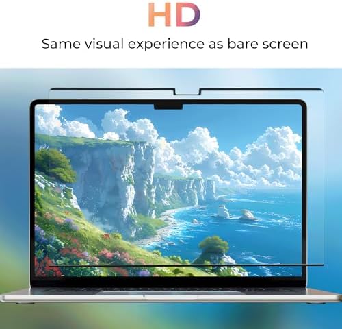 Panclincy Magnetic Privacy Screen Protector Compatible with Macbook Air 13.6/13 Inch (2022-2026, M2, M3, M4, M5), Removable Matte Anti Blue Light & Glare Protector Private Security Filter for 13.6inch Mac Laptop Shield - Image 6