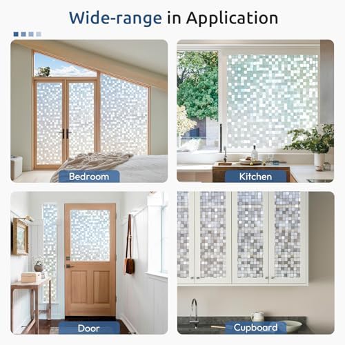 rabbitgoo Window Privacy Film Stained Glass, Square, 35.4" x 157.4" - Image 6