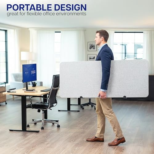VIVO Gray Freestanding 60 x 24 in Privacy Panel, PP-1-V060G-S - Image 6