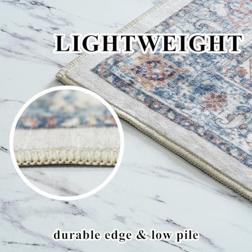 Washable 3x4 Entryway Area Rugs: Farmhouse Non-Slip kitchen Sink Floor Mats Water-Resistant Small Carpet for Bathroom Living Room Thin Soft Doormat Easy-Clean Decorative Rug for Pets Family(3x4,Brick) - Image 6