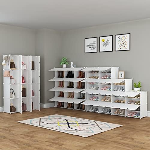 HOMIDEC Shoe Rack Organizer 48 Pair Modular Shoe Storage Cabinet for Closet - Image 6