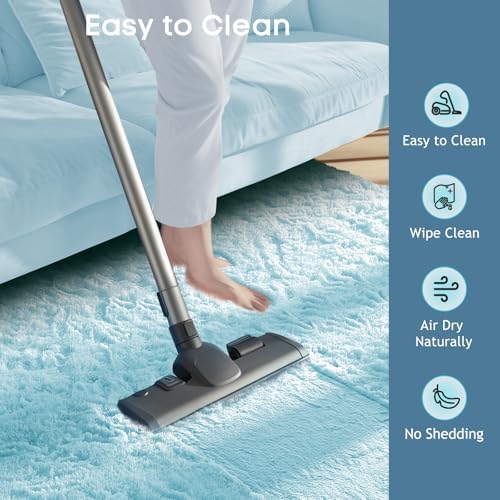 Ophanie 5x8 Light Blue Rugs for Living Room,Kids Rug,Playroom Area Rugs for Boys Girls Teen Decor,Fluffy Fuzzy Soft Plush Shaggy Bedside Floor Bedroom Carpet for Teen with Over 99 pcs Pile fibers - Image 6