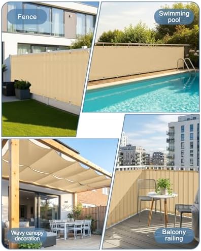 SUNLAX Waterproof Balcony Privacy Screen 3'x16' Sand Fence Cover - Image 6
